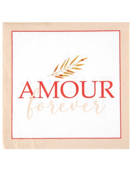 Serviette Amour Forever Multicolore Faites La Fête Accessoires de décoration