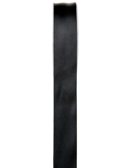 Ruban satin double face Noir