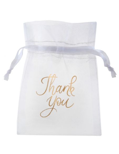 Sachet Just Married métallisé Or