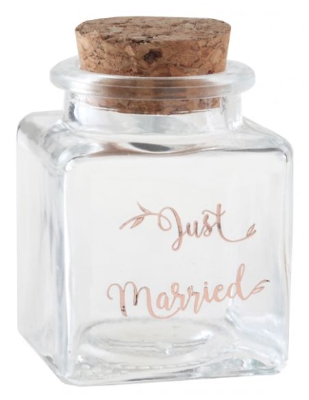 Pot carré Just Married Rose