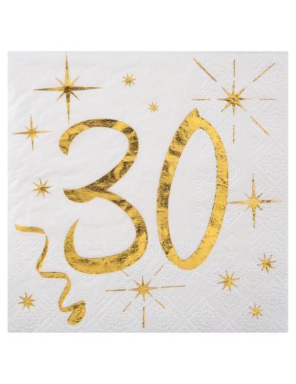 Serviette des âges or 30 ans Faites La Fête Accessoires de décoration