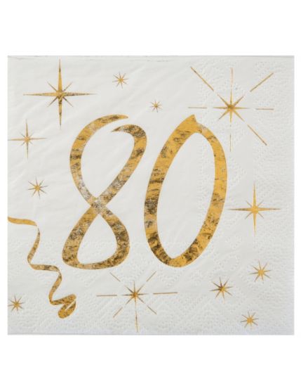 Serviette des âges or 80 ans Faites La Fête Accessoires de décoration