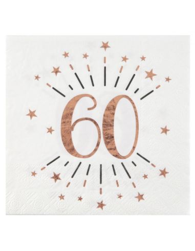 serviettes papier étincelant anniversaire 40 ans x10