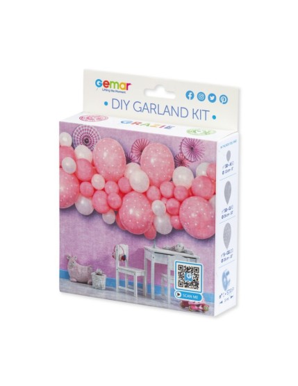 kit arche de ballon rose bébé 3 Mètres Faites La Fête Arche de ballons