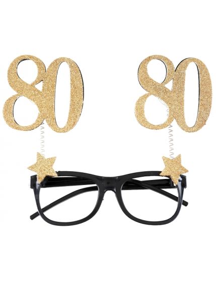 Lunettes Âge pailletées or 80 ans Faites La Fête Accessoires de décoration