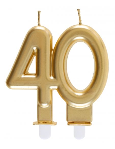 Bougie Âges or 40 ans