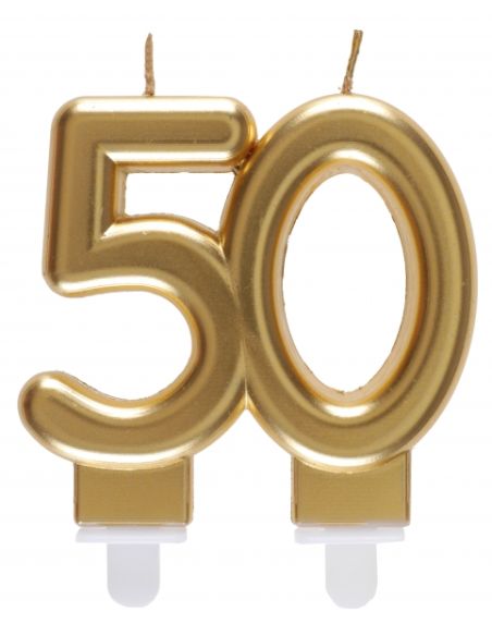 Bougie Âges or 50 ans