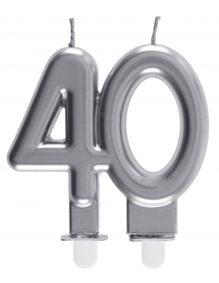 Bougie Âges argent 40 ans