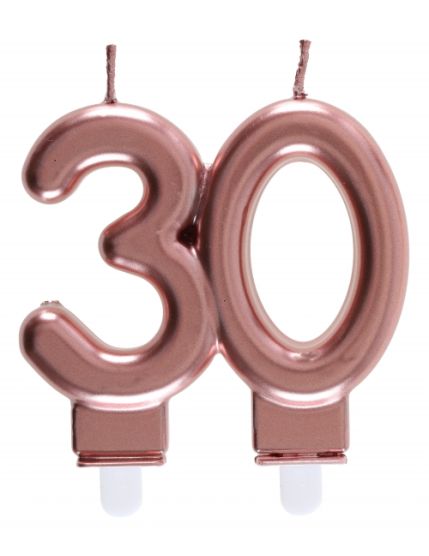 Bougie Âges rose gold 30 ans Faites La Fête Accessoires de décoration