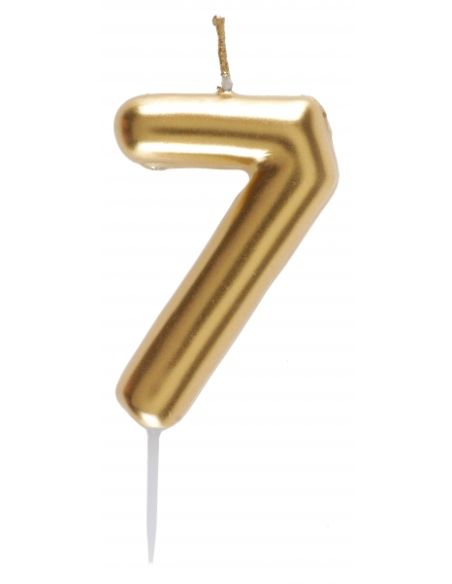 Bougie chiffre or N°7