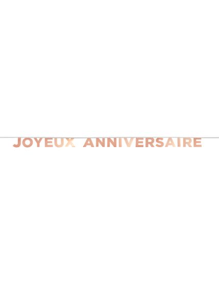 Banderole Joyeux Anniversaire Rose Faites La Fête Accessoires de décoration