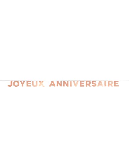 Banderole Joyeux Anniversaire Rose