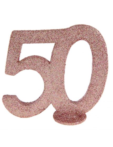 Chiffre 50 Anniversaire Rose Faites La Fête Accessoires de décoration