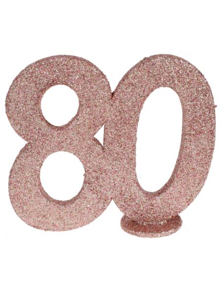 Chiffre 80 Anniversaire Rose