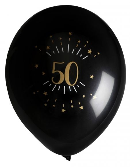 Ballon âge étincelant or 50 ans