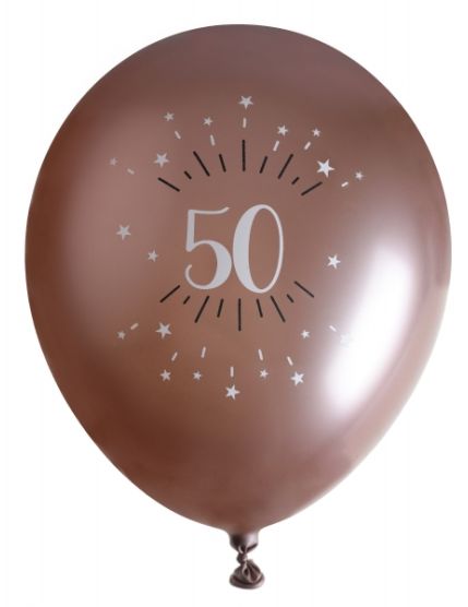 Ballon âge étincelant rose gold 50 ans Faites La Fête Accessoires de décoration