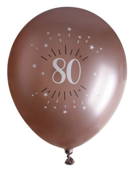 Ballon âge étincelant rose gold 80 ans