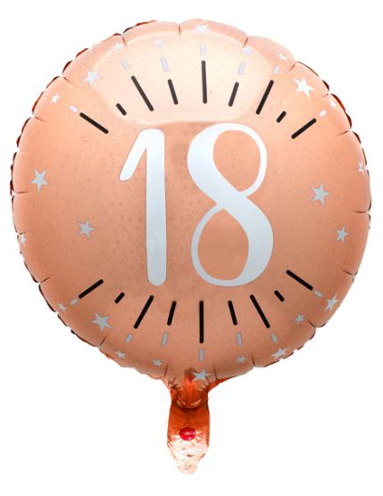 Ballon Alu Âge étincelant rose gold 18 ans Faites La Fête Accessoires de décoration