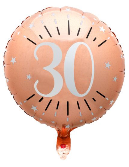 Ballon Alu Âge étincelant rose gold 30 ans Faites La Fête Accessoires de décoration