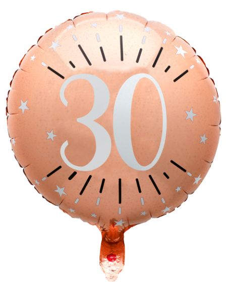 Ballon Alu Âge étincelant rose gold 30 ans
