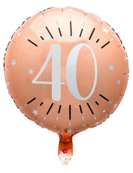 Ballon Alu Âge étincelant rose gold 40 ans Faites La Fête Accessoires de décoration