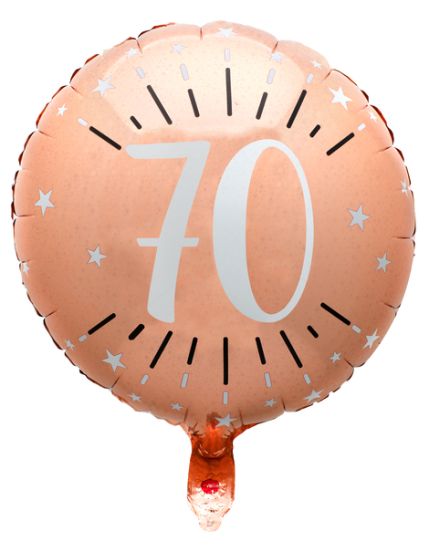 Ballon Alu Âge étincelant rose gold 70 ans Faites La Fête Accessoires de décoration