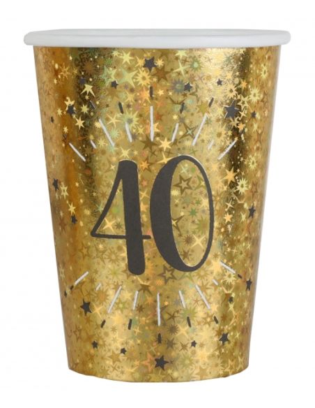Gobelet Âge étincelant or 40 ans