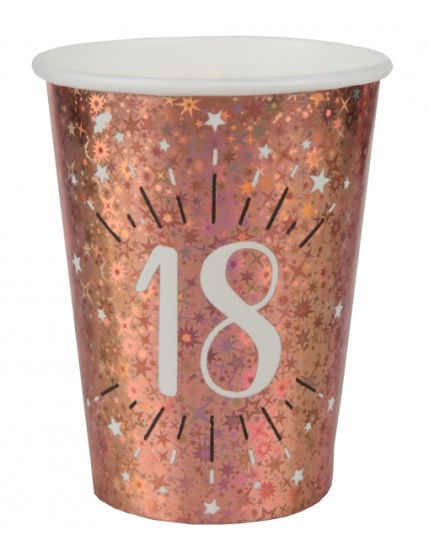 Gobelet Âge étincelant rose gold 18 ans Faites La Fête Accessoires de décoration