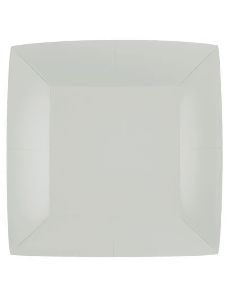 Grande assiette carrée Rainbow Gris