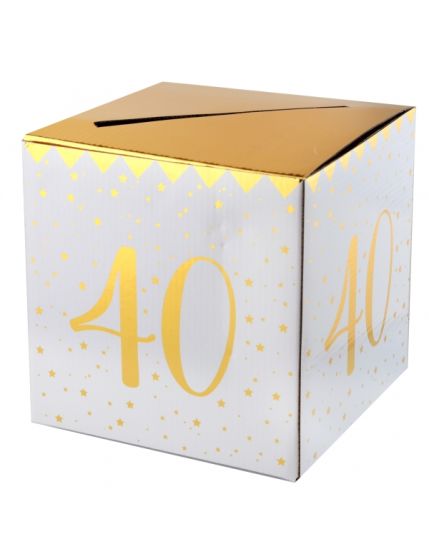 Tirelire des âges métallisé or 40 ans Faites La Fête Accessoires de décoration Tirelire des âges métallisé or 40 ans Faites La Fête Accessoires de décoration