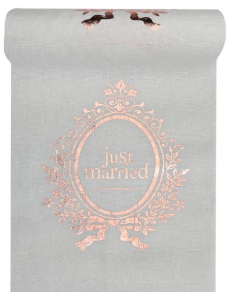 Chemin de table Just Married Rose