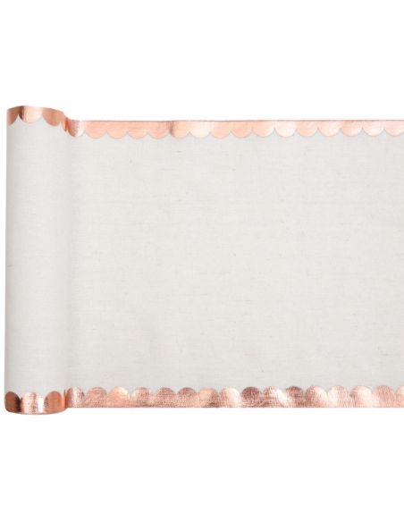 Chemin de table Festonné Rose