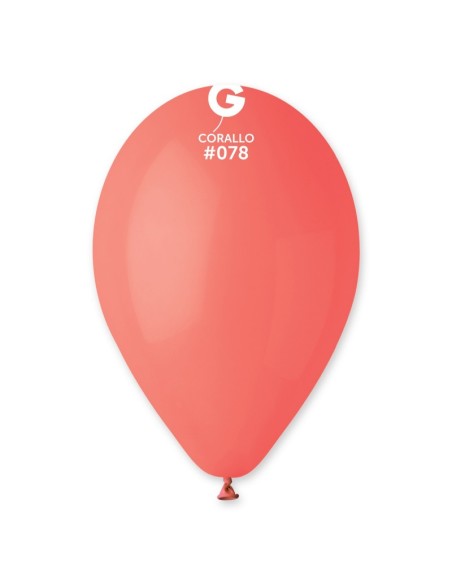 Sachet de 10 ballons standard corail