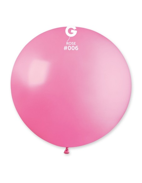 Sachet de 1 ballon géant rond rose