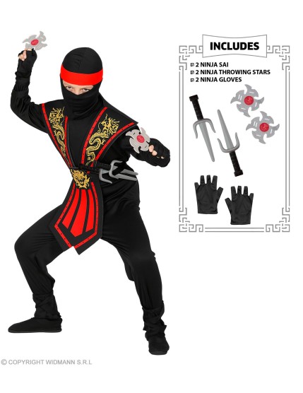 Déguisements Ninja Enfant - Garçon Choisissez votre taille 116 cm 4-5 Ans