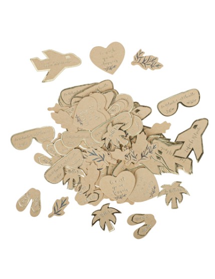 100 Confettis Retraite Beige Feuilles D\'Olivier Et Or 1.5 A 5cm Faites La Fête Accessoires de décoration