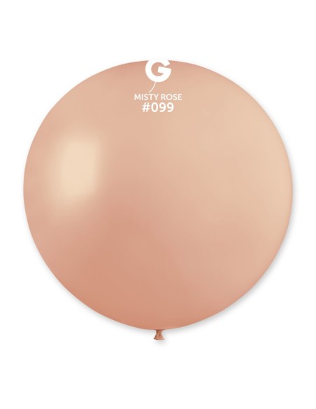 Sachet de 1 ballon géant rond rose brumeux