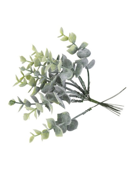 10 Branches Eucalyptus Vert Blanchi17cm Sur Tige Faites La Fête Accessoires de décoration