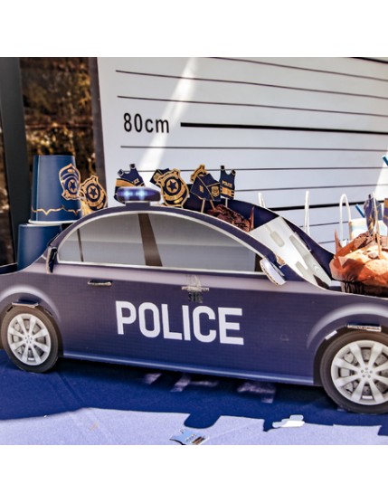 Presentoir Voiture De Police Marine55X22X22cm Faites La Fête Anniversaire