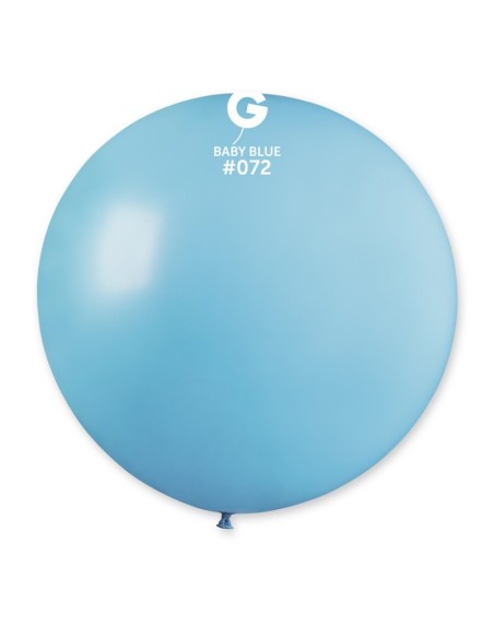 Sachet de 1 ballon géant rond bleu bébé