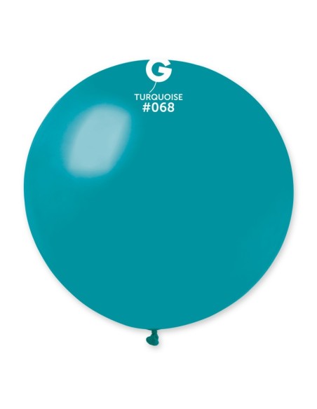 Sachet de 1 ballon géant rond turquoise