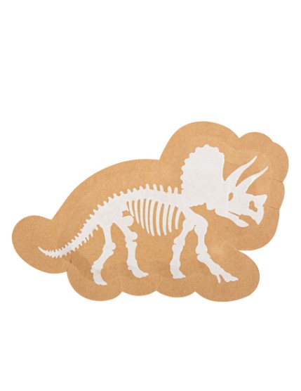 8 Assiettes Dinosaure Kraft Et Blanc 14,5X22cm Faites La Fête Accessoires de décoration