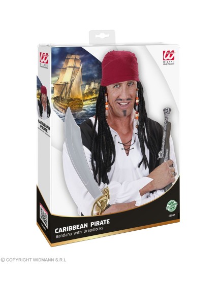 Perruques Pirate des Caraïbes Adulte - Homme GRPC8587 Faites La Fête Perruques