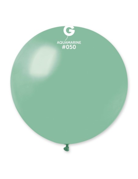 Sachet de 1 ballon géant rond vert d'eau