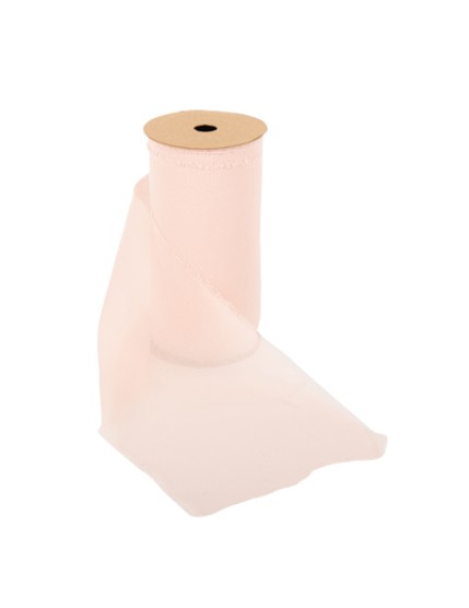 Chemin de table Blush Effiloché Mousseline de Soie 15 cm x 3M Faites La Fête Accessoires de décoration