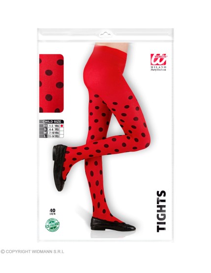 Collants - Bas - Leggings - Chaussettes Coccinelles Enfant - Fille GRP4730 Faites La Fête Collants - Bas - Leggings - Chausse