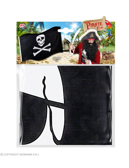 Accessoires Pirates Corsaires et Boucaniers drapeau de pirate 150x90cm Adulte - Unisex GRP75693 Faites La Fête Accessoires