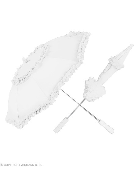 Accessoires Epoque Premier Empire Napoléon ombrelle belle époque blanche 72cm Adulte - Femme GRP6660B