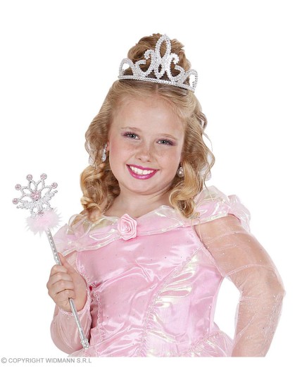 Accessoires Princesses et Princes tiare argentée Enfant - Fille GRP8676S Faites La Fête Accessoires