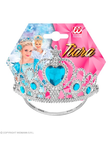 Accessoires Princesses et Princes diadème argent avec pierres précieuses turquoise/roses Enfant - Fille GRP09788 Faites La Fê